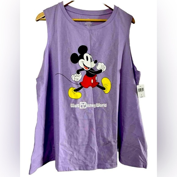 Walt Disney World Exclusive Mickey Mouse Purple Tank Top Women's Size 1XL NWT - Picture 2 of 6